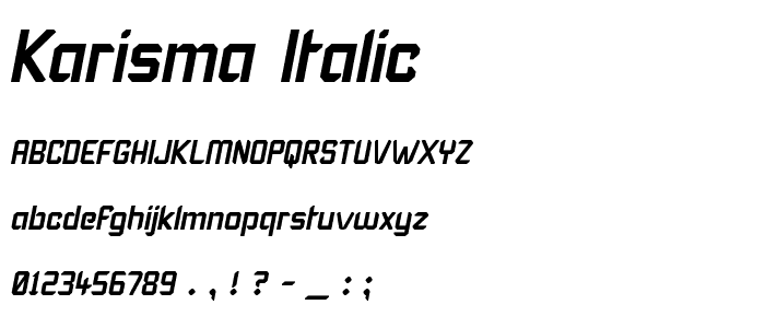 Karisma Italic font